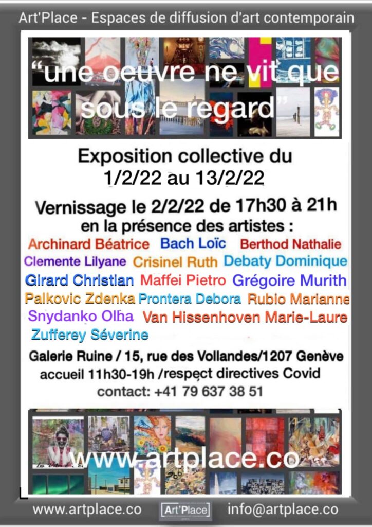 Group Exposition-vente collective Art’Place 2022