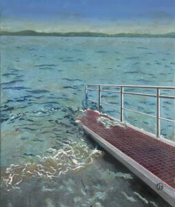 Beau Rivage 1, huile sur toile de lin, cm. 55x46, 2025