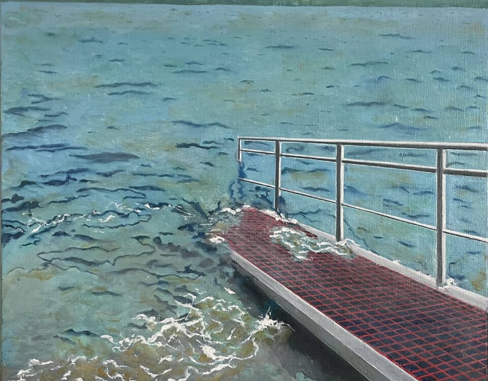 Beau Rivage 1, huile sur toile de lin, cm. 55x46, 2025